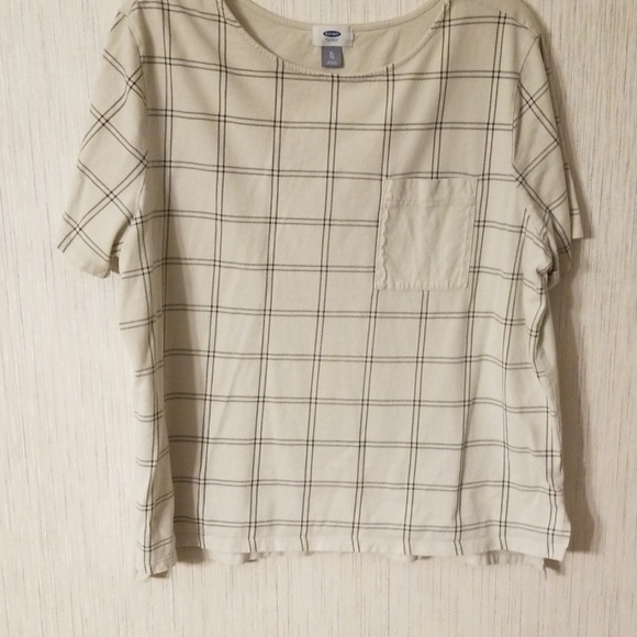 Womens black and beige old navy shirt - Picture 1 of 3